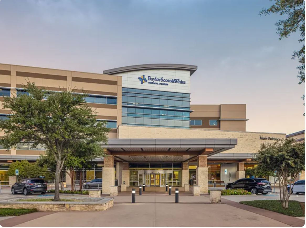 Baylor Scott & White Medical Center at dusk